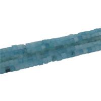 Aquamarin Perlen, Quadrat, poliert, DIY, blau, 4x4mm, 86PCs/Strang, verkauft von Strang