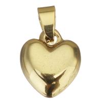 pendentifs de cœur en inox , acier inoxydable, coeur, Placage de couleur d'or Environ Vendu par PC