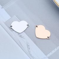 Stainless Steel Charm Connector, Heart, Carved & DIY & smooth 17*25MM 