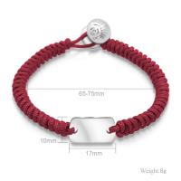 Fashion Create Wax Cord Bracelets, 304 Stainless Steel, with Wax Cord, Donut, plated, fashion jewelry 65-75*10*17mm 