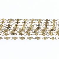 Brass Bar Chain, plated & DIY, metallic color plated, 1*1*1mm 