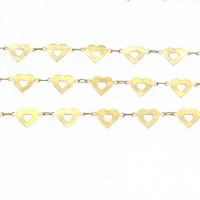 Brass Bar Chain, plated & DIY, metallic color plated, 16*9*1mm 