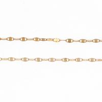 Brass Bar Chain, plated & DIY, metallic color plated, 2*1*1mm 