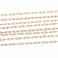 Brass Curb Chain, plated & DIY, metallic color plated, 1*1*1mm 