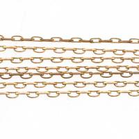 Brass Bar Chain, plated & DIY, metallic color plated, 1*1*1mm 