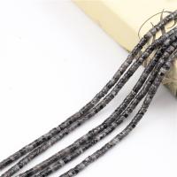 Labradorite Beads, Flat Round, polished, DIY, black 