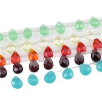 Glass Beads, Synthetic Glass, Teardrop, polished, DIY & faceted 