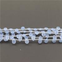Teardrop Crystal Beads, Synthetic Glass, polished, DIY & faceted, moon blue 