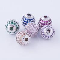 Perles zircon Micro Pave cubes, laiton, Placage, DIY & pavé de micro zircon, plus de couleurs à choisir, 10mm, Vendu par PC