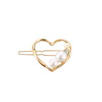 Hair Clip, Zinc Alloy, with Plastic Pearl, fashion jewelry 46mm 