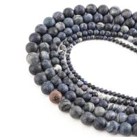 Sapphire Beads, Round, polished, DIY & matte, dark blue 