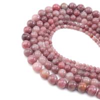 Single Gemstone Beads, Round, DIY fuchsia 