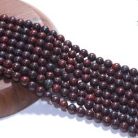 Blutstein Perlen Perle, rund, poliert, DIY & verschiedene Größen vorhanden, dunkelrot, verkauft von Tasche