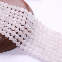 Natural Moonstone Beads, Round, polished, DIY white 