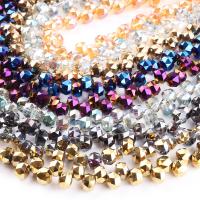 Perles de cristal rondelle, verre, Placage, DIY & normes différentes pour le choix, plus de couleurs à choisir Vendu par brin