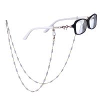 Zinklegierung Brillenkette, mit Kunststoff Perlen, Modeschmuck, keine, verkauft von Strang