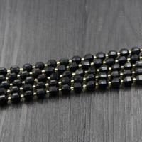 Black Obsidian Beads, polished, DIY & faceted, black 