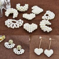 Perlas plásticas colgante, Bricolaje & diferentes estilos para la opción, Blanco, 10PCs/Bolsa, Vendido por Bolsa