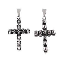 Stainless Steel Jewelry Charm, Cross, plated, punk style 