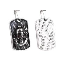 Stainless Steel Jewelry Charm, Skull, punk style 