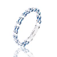 Titane bracelet en acier et bracelet, Acier titane, Placage, unisexe, bleu Vendu par PC