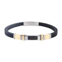 PU Leather Cord Bracelets, Stainless Steel, with PU Leather, Unisex 47mm 