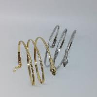Zinc Alloy Cuff Bangle, Snake, plated, for woman 70mm 
