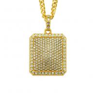 Rhinestone Zinc Alloy Necklace, plated, for woman & with rhinestone Inch 