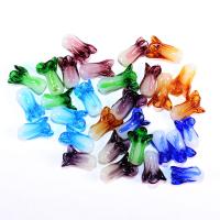 Perles en verre florales, poli, DIY, plus de couleurs à choisir Vendu par sac