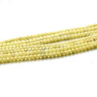Lemon Chrysoprase Beads, Round, polished, DIY, yellow, 3mm 