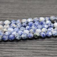Blue Speckle Stone Beads, Round, polished & DIY 