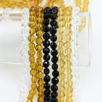 Flache runde Kristall Perlen, Glas, plattiert, DIY & verschiedene Größen vorhanden, keine, verkauft von Strang