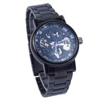 Men Wrist Watch, Zinc Alloy, with Glass, Chinese movement, gun black plated, Life water resistant & for man 160mm 
