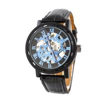 Men Wrist Watch, Zinc Alloy, with PU Leather & Glass, Chinese movement, plated, Life water resistant & for man 115mm 