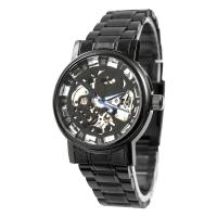 Men Wrist Watch, Zinc Alloy, with Steel & Glass, Chinese movement, gun black plated, Life water resistant & for man 