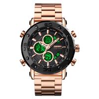 SKmei® Men Jewelry Watch, Zinc Alloy, with Stainless Steel, Chinese movement, Life water resistant & for man & luminated 