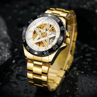 WINNER ® Jewelry Watch, Zinc Alloy, with Glass & Stainless Steel, Chinese movement, plated, Life water resistant & for man & with rhinestone 