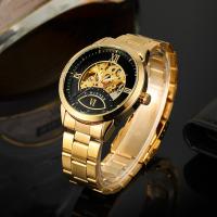 WINNER ® Jewelry Watch, Zinc Alloy, with Glass & Stainless Steel, Chinese movement, plated, Life water resistant & for man 
