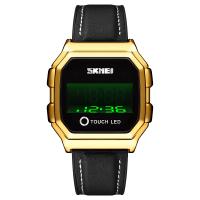 SKmei® Men Jewelry Watch, Zinc Alloy, with PU Leather & Glass & Stainless Steel, Chinese movement, plated, Life water resistant & Unisex & luminated 