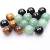 Perles de pierre gemme mixte, Pierre naturelle, Rond, poli, DIY & styles différents pour le choix, plus de couleurs à choisir, Vendu par PC