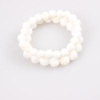Perles de cannelé bénitiers, géant cannelé, synthétique, normes différentes pour le choix & pour femme, blanc, Vendu par brin