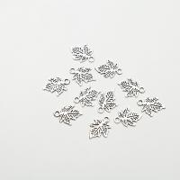 Zinc Alloy Leaf Pendants, Maple Leaf, DIY, silver color 