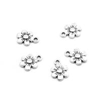 Zinc Alloy Flower Pendants, plated & DIY, metallic color plated, 10*6*1mm Approx 1mm 