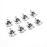Zinc Alloy Skull Pendants, plated & DIY, metallic color plated, 13*9*1mm Approx 1mm 