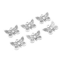 Bijoux pendentifs en Zinc alliage , alliage de zinc, papillon, Placage, différentes couleurs et motifs pour le choix & DIY, couleur métallique plaquée, 19*13*1mm Environ 1mm Vendu par sac