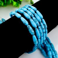 Perles en Turquoise naturelle, Noir Veine Turquoise, larme, poli, DIY Vendu par brin
