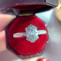Rhinestone Brass Finger Ring, plated, fashion jewelry & with rhinestone, white 
