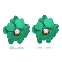 Zinc Alloy Stud Earring, with Plastic Pearl, fashion jewelry 