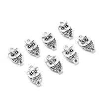 Zinc Alloy Animal Pendants, Owl, plated & DIY, metallic color plated, 15*6*1mm Approx 1mm 