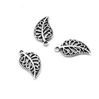 Zinc Alloy Leaf Pendants, plated & DIY, metallic color plated, 15*7*1mm Approx 1mm 